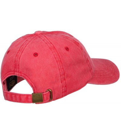 Baseball Caps Mini Hang Loose Embroidered Unstructured Cap - Red - CF1858W9KUC $20.02