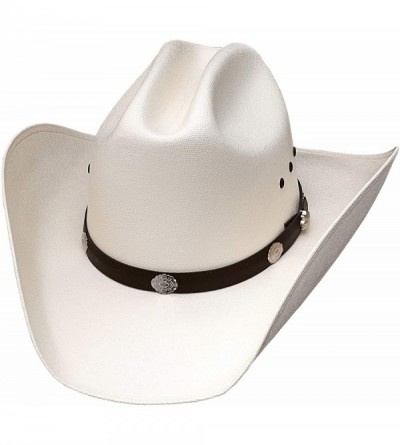 Cowboy Hats Men's Classic Cattleman Off White Straw Cowboy Hat - CZ11GG67S8V $41.56