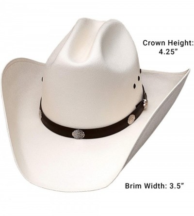 Cowboy Hats Men's Classic Cattleman Off White Straw Cowboy Hat - CZ11GG67S8V $41.56