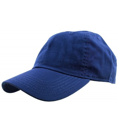 Baseball Caps Baseball Caps Dad Hats 100% Cotton Polo Style Plain Blank Adjustable Size - Royal Blue - CO18EZC6DDE $8.38