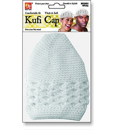 Skullies & Beanies Cotton Kufi Cap 02682 WHITE (one size fit) - CU11BBM6A6F $11.10