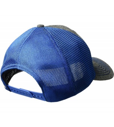 Baseball Caps Men's Gray Heather Blue Shine Mesh Snap Back Hat - Blue - C412O5ENA7D $22.34