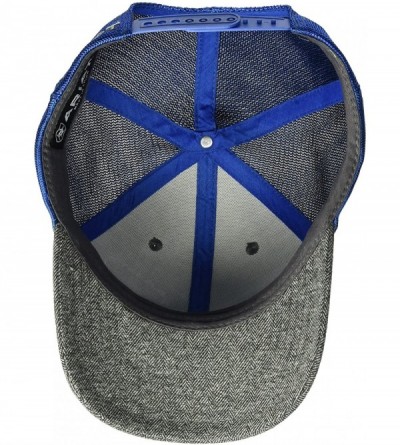 Baseball Caps Men's Gray Heather Blue Shine Mesh Snap Back Hat - Blue - C412O5ENA7D $22.34