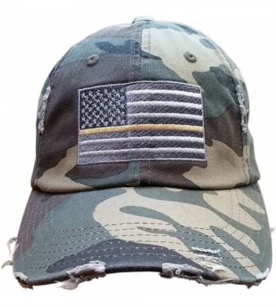 Baseball Caps American Flag Support Our Troops- Veterans- Military- Police- Law Enforcement - Amerflaggoldline/Distressedcamo...