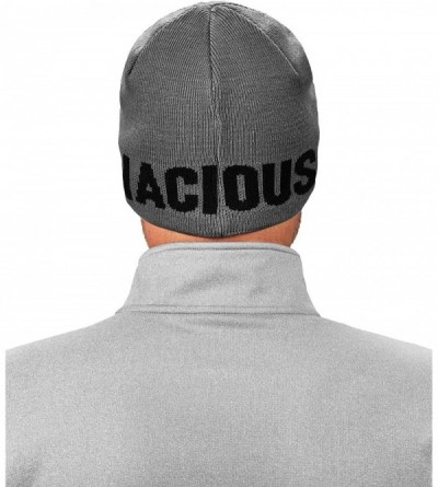 Skullies & Beanies N-Ferno 6819BT Be Tenacious Beanie-- Gray - Gray - CF118RVN9NV $14.89