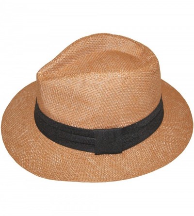 Sun Hats Lady's Fashion Summer Golf Sun Hat Panama Cap - Brand New - Brown - C411NLL52UF $9.33