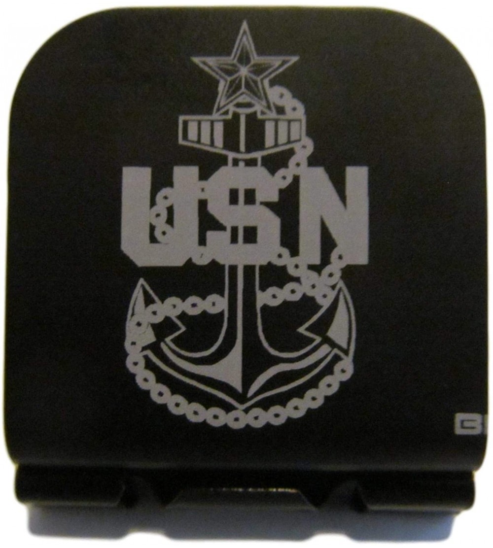 Baseball Caps Senior Chief Petty Officer Logo Laser Etched Hat Clip Black - CD128ZGUSQX $16.50