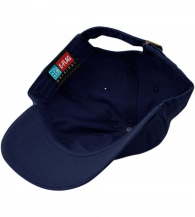 Baseball Caps Washed Low Profile Cotton and Denim Baseball Cap - Navy - CJ12O8QGREQ $8.53