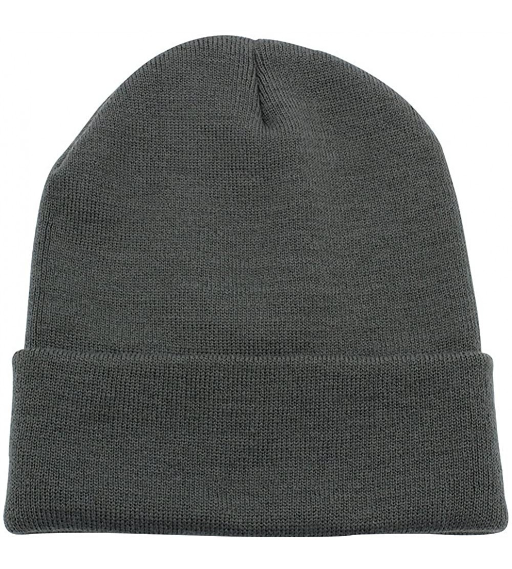 Skullies & Beanies Warm Winter Hat Knit Beanie Skull Cap Cuff Beanie Hat Winter Hats for Men - Stone - CS12NUBK1NQ $9.91