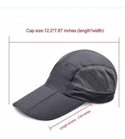 Sun Hats Unisex Mesh Sport Cap Quick-Drying Outdoor Breathable Sun hat Runner UV Protection 50+ - Deep Gray D - CT17WWZ0IK0 $...