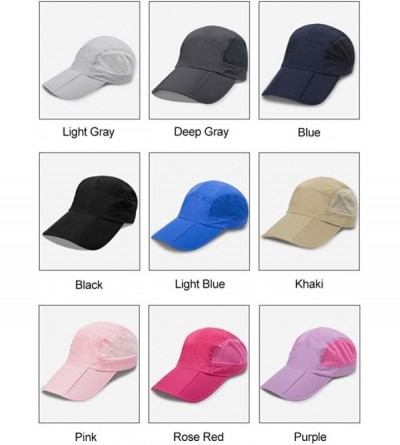 Sun Hats Unisex Mesh Sport Cap Quick-Drying Outdoor Breathable Sun hat Runner UV Protection 50+ - Deep Gray D - CT17WWZ0IK0 $...