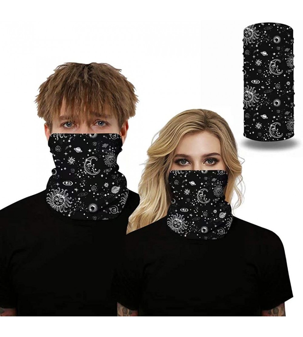 Balaclavas 2 Pcs Face Bandanas Mens Womens Headband Shield Scarf Neck Gaiters - Color Zb - C3198QIMRZH $13.11