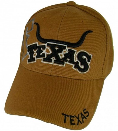 Baseball Caps Texas Longhorn & State Flag Adjustable Baseball Cap - Burnt Orange - C618RE8LYA2 $9.93