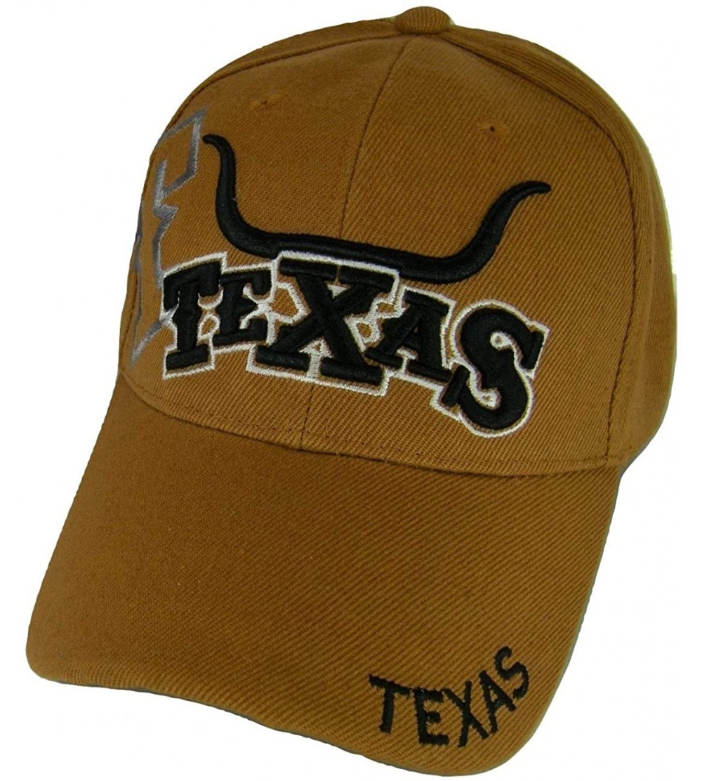 Baseball Caps Texas Longhorn & State Flag Adjustable Baseball Cap - Burnt Orange - C618RE8LYA2 $9.93