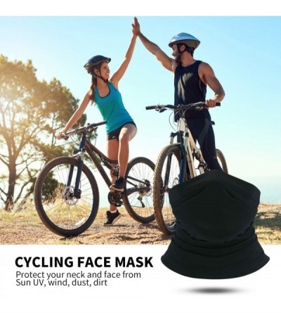 Balaclavas Summer Neck Gaiter Face Cover Mask- Sun UV Face Scarf Cool Bandana- Fishing Cycling Hiking - B-black - CM18WEL3DCZ...