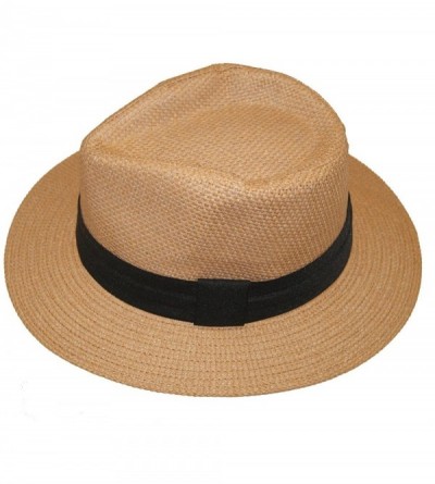 Sun Hats Lady's Fashion Summer Golf Sun Hat Panama Cap - New - Light Brown - CU11NLL52OB $26.78
