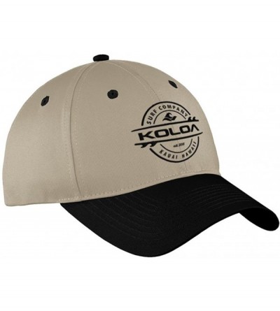 Baseball Caps Old School Curved Bill Solid Snapback Hats - Black/Khaki With Black Embroidered Logo - C917XHS2CHW $15.83