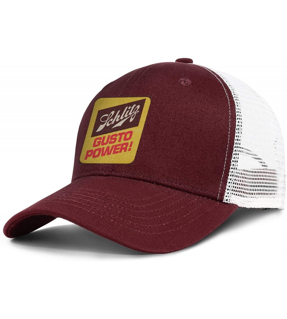 Baseball Caps Danny-Schlitz- Woman Man Baseball Caps Cotton Trucker Hats Visor Hats - Burgundy-23 - CV18U8X6KRQ $20.17