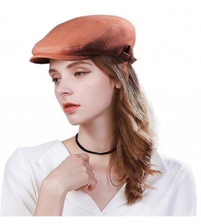 Newsboy Caps Summer Newsboy Hats for Men Women Linen Gatsby Beret Driving Ivy Caps Unisex - Coffee - C218QGTKRSZ $13.15