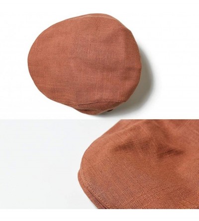 Newsboy Caps Summer Newsboy Hats for Men Women Linen Gatsby Beret Driving Ivy Caps Unisex - Coffee - C218QGTKRSZ $13.15