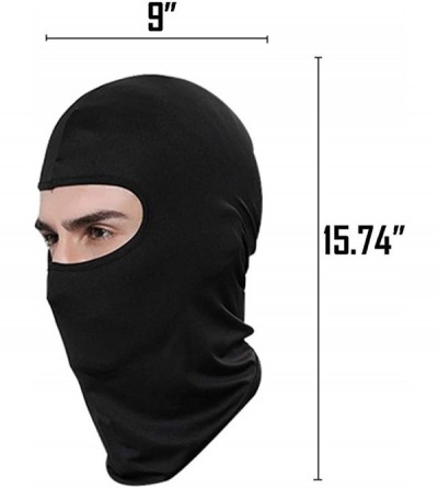 Balaclavas Ultra Thin CS Outdoor Balaclava Lycra Face Mask Cycling Hood Hat - Black C - CA196UD3C4O $12.92