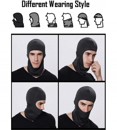 Balaclavas Ultra Thin CS Outdoor Balaclava Lycra Face Mask Cycling Hood Hat - Black C - CA196UD3C4O $12.92