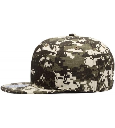 Baseball Caps Unisex Snapback Hats Adjustable USA Army Camouflage Flat Brim Baseball Cap - W121 - CY18R8OWYK0 $9.54