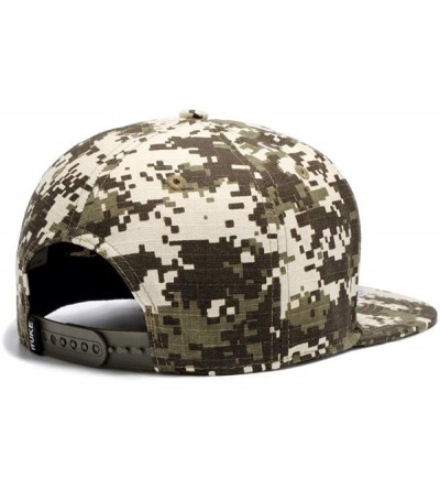 Baseball Caps Unisex Snapback Hats Adjustable USA Army Camouflage Flat Brim Baseball Cap - W121 - CY18R8OWYK0 $9.54