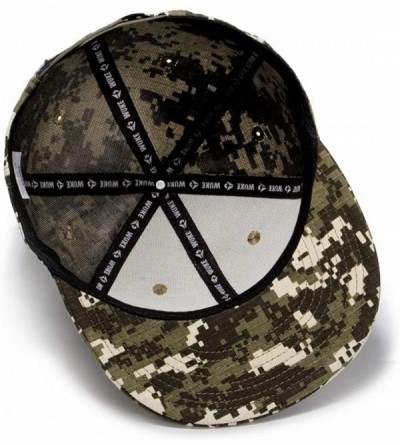 Baseball Caps Unisex Snapback Hats Adjustable USA Army Camouflage Flat Brim Baseball Cap - W121 - CY18R8OWYK0 $9.54