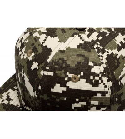 Baseball Caps Unisex Snapback Hats Adjustable USA Army Camouflage Flat Brim Baseball Cap - W121 - CY18R8OWYK0 $9.54