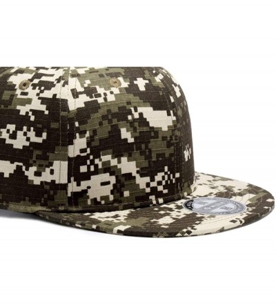 Baseball Caps Unisex Snapback Hats Adjustable USA Army Camouflage Flat Brim Baseball Cap - W121 - CY18R8OWYK0 $9.54