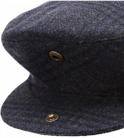 Skullies & Beanies Men's Premium Wool Blend Classic Flat IVY newsboy Collection Hat - 2363-navy - CT12NEO7H6Y $18.53