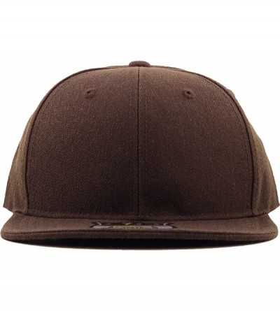 Baseball Caps The Real Original Fitted Flat-Bill Hats True-Fit - 11. Brown - C011JEI0SQ7 $10.61