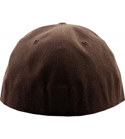 Baseball Caps The Real Original Fitted Flat-Bill Hats True-Fit - 11. Brown - C011JEI0SQ7 $10.61