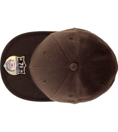 Baseball Caps The Real Original Fitted Flat-Bill Hats True-Fit - 11. Brown - C011JEI0SQ7 $10.61