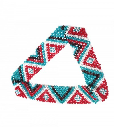 Headbands American Handmade Accessories Turquoise - Red/Turquoise/White/Brown Triangle - CF128DQZ0W7 $24.67