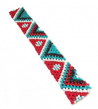 Headbands American Handmade Accessories Turquoise - Red/Turquoise/White/Brown Triangle - CF128DQZ0W7 $12.82