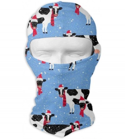 Balaclavas Festive Cows Winter Ski Mask Balaclava Hood - Wind-Resistant Face Mask - CH18L0T2HRR $21.35