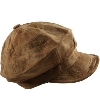 Newsboy Caps Suede Newsboy Cap - Camel - CR11YRDYYFF $12.22