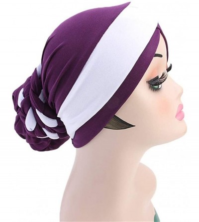 Skullies & Beanies Turban Soft Breathable Braided Durag Hair Snood Bun Hat Hair Braid - Tjm-341-1-beige - C218M263NHA $11.02