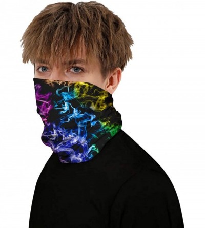 Balaclavas Unisex Bandana Face Mask Seamless Neck Gaiter Headwear-Motorcycle Face Cover Dust Wind Balaclava - Colored Smoke -...