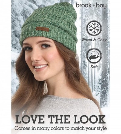 Skullies & Beanies Cable Knit Beanie for Women - Warm & Cute Multicolored Winter Knitted Caps for Cold Weather - Forest - CF1...