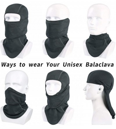 Balaclavas Balaclava Sun Protection Face Mask Adjustable Breathable Full Face Cover - Gray - CJ1966HKZ94 $10.35