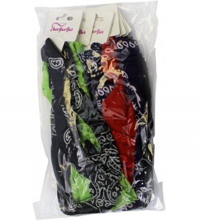 Headbands Paisley Bandana Headbands-5 PC with Wire Headband-Hair Accessories-Christmas Gifts - Dark - CN128CYC8LB $11.99