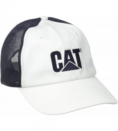 Baseball Caps Men's Trademark Mesh Cap - White/Navy - CK11IZKBJCH $13.20