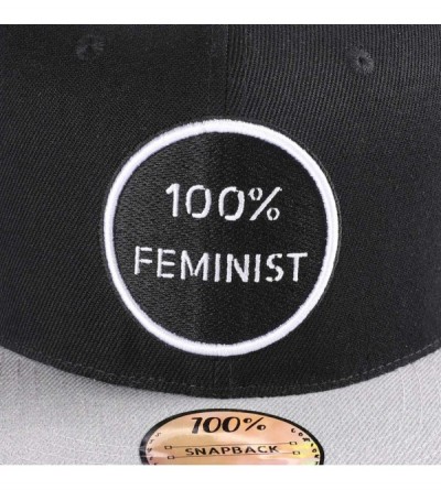 Baseball Caps 100% Series Snapback Adjustable Mens Cap Unisex Fitted Relaxed Collection (100% Feminist) - CE194I49OC5 $10.55