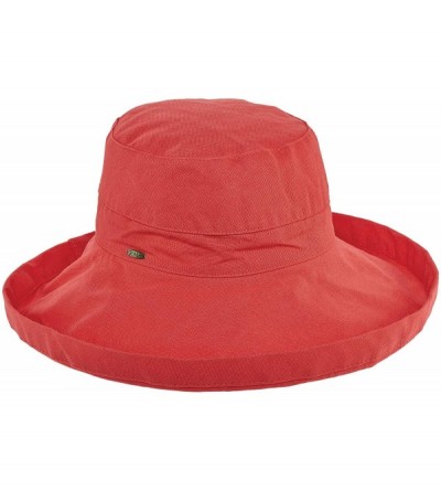 Sun Hats Women's Cotton Hat with Inner Drawstring and Upf 50+ Rating - Coral - C71130G37B7 $58.90
