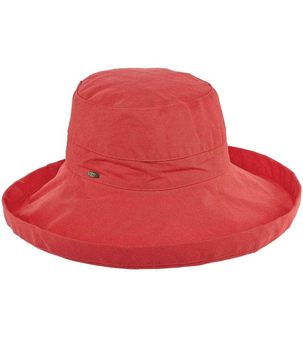 Sun Hats Women's Cotton Hat with Inner Drawstring and Upf 50+ Rating - Coral - C71130G37B7 $27.90