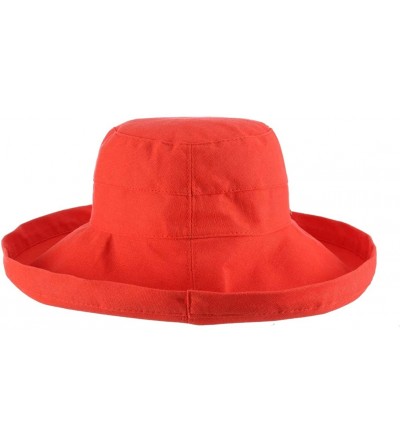 Sun Hats Women's Cotton Hat with Inner Drawstring and Upf 50+ Rating - Coral - C71130G37B7 $27.90