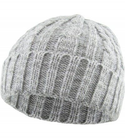 Skullies & Beanies Men Women Knit Winter Warmers Hat Daily Slouchy Hats Beanie Skull Cap - 1.8) Heather White - C7125FDWSOJ $...